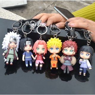 Naruto พวงกุญแจ Ninja Naruto Jiraiya Sakura Uchiha Itachi I Love Luo Hinata รถกระเป๋านักเรียนจี้