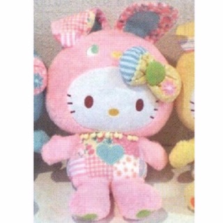 แท้ 100% จากญี่ปุ่น ขนาด 50 เซ็น ตุ๊กตา ซานริโอ้ เฮลโล คิตตี้ Sanrio Hello Kitty x Colorful Bunny Pink Plush Doll