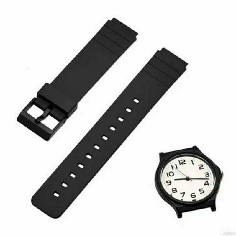 Hitam Casio WATCH STRAP MW-59 MQ-24 MQ-71 MQ-76 MW59 MQ24 MQ71 MQ76 MW 59 MQ 24 71 76 สีดํา