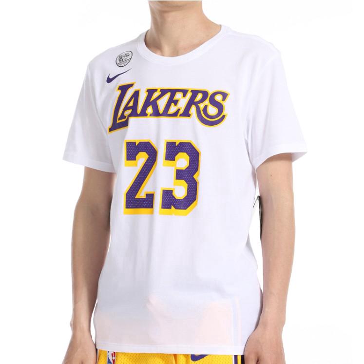 Original nike mens short sleeve tshirt tee NBA LAKERS 23 JAMES