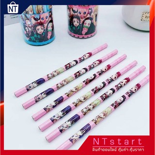 [สินค้าในไทยพร้อมส่ง] ดินสอไม้ การ์ตูนดาบพิฆาตอสูร (Kimetsu no Yaiba) ทันจิโร่ เนสึโกะ