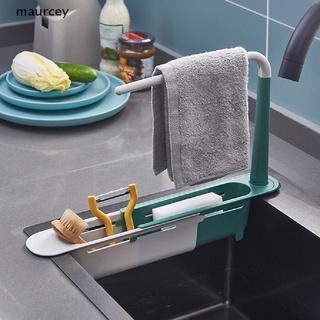 MA Telescopic Sink Shelf Kitchen Sinks Organizer Soap Sponge Holder Sink Drain Rack EY