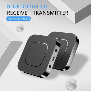 เครื่องส่งสัญญาณเสียงไร้สาย Bluetooth 5.0 และตัวรับอะแดปเตอร์รองรับ AUX / RCA สำหรับ PC โฮมเธียเตอร์หูฟัง