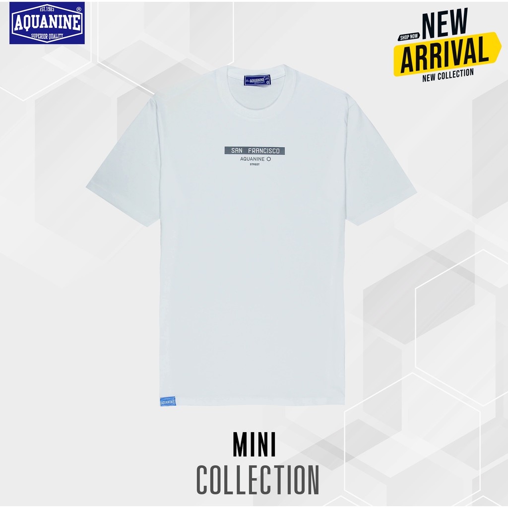 AQUANINE เสื้อยืดผู้ชาย เสื้อยืดผู้หญิง รุ่น MINI มินิมอล สตรีท ลิขสิทธิ์แท้