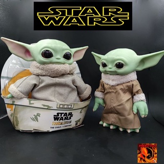 โมเดล เบบี้ โยดา Baby Yoda ตัวใหญ่ ขนาด 27 Cm. มี 2 แบบ หัวเป็นงาน Soft  เสื้อทำจากผ้านุ่มๆ งานดี พร้อมส่ง