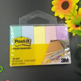 โพสต์-อิท ดัชนีกระดาษคั่นหน้า ซูเปอร์ สติกกี้ เพจ มาร์กเกอร์ รุ่น 670-5AP สีพาสเทล