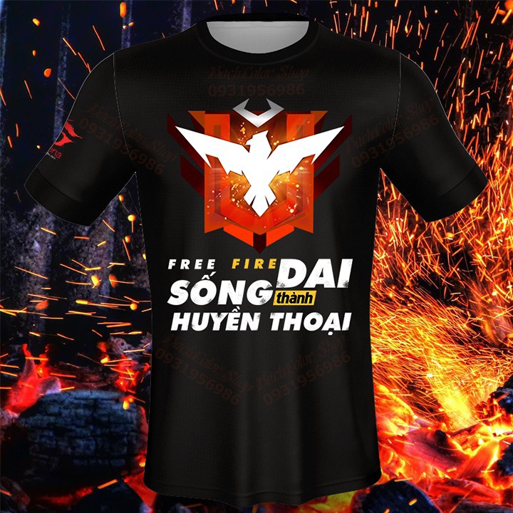 เสื้อดํา 3D Legendary Rank Free Fire Legendary Rank Free Fire 3D