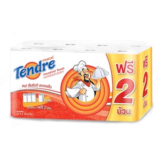 เทนเดอร์ กระดาษอเนกประสงค์ ยกแพ็ค 6ม้วน TENDRE ALL PURPOSE TISSUE TENDER กระดาษชำระ กระดาษทิชชู่