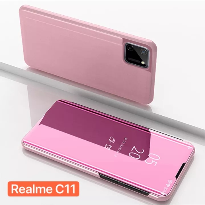 Case Realme C11 2021 เคสฝาเปิดปิดเงา เคสกันกระแทก ตั้งได้ เคสเรียวมี Smart Case