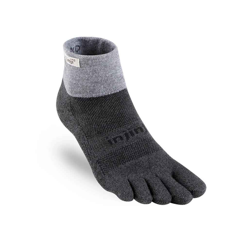 INJINJI TRAIL MW MINI-CREW XTRALIFE GRANITE - ถุงเท้าออกกำลังกาย ถุงเท้าเเยกนิ้ว