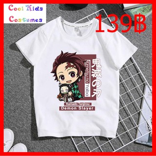 พร้อมส่งเสื้อยีดสีขาวเสื้อเด็กดาบพิฆาตอสูร ทันจิโร่ ปราณวารี Ready to shop Tunjiro White T-shirt kids Demon Slayer