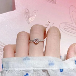 Ring Love Design Heart -Shaped Birthday Gift Diamond Ring