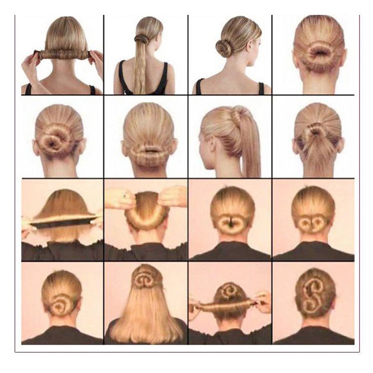 เครื่องมือทำมวยผมแบบมองไม่เห็น สำหรับผู้หญิง ม้วนผม ถักผม จัดทรงง่าย อุปกรณ์ทำผมมวย