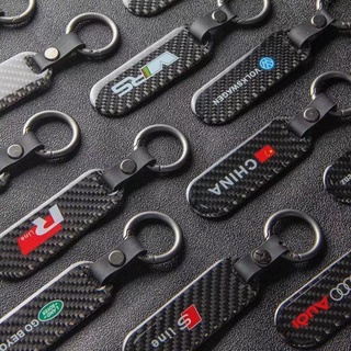 【Carbon Fiber】Car Keychain พวงกุญแจคาร์บอนไฟเบอร์สําหรับ BMW Benz Honda Toyota PORSCHE