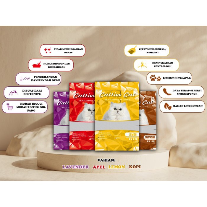 CATTIE CAT SAND 10L / CAT SAND WITH DUST / CAT LITTER / CATTIEE CAT SAND 10L