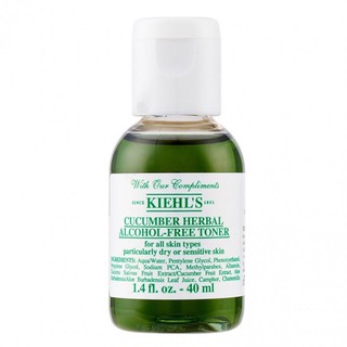 โทนเนอร์สูตรไร้แอลกฮอลล์ Kiehls Cucumber Herbal Alcohol-Free Toner 40ml.