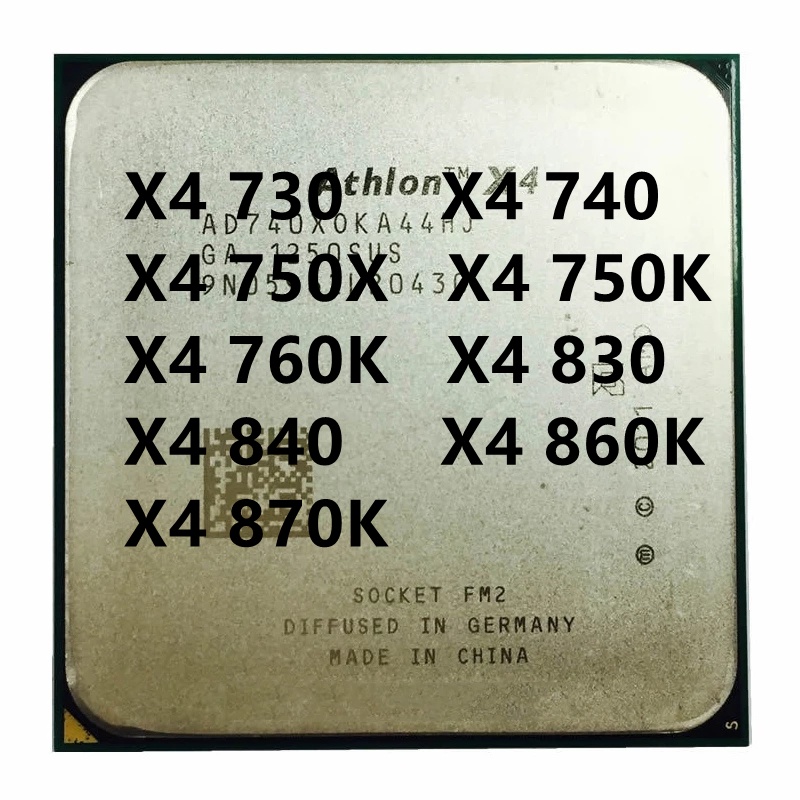 ซ็อกเก็ตโปรเซสเซอร์ CPU Athlon X4-730 X4-740 X4-750X X4-750K X4-760K X4-830 X4-840 X4-860K FM2 Quad-Core