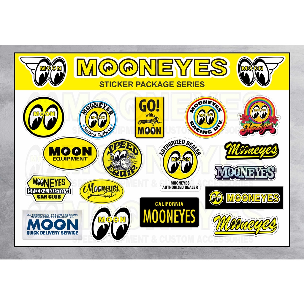 Mooneyes STICKER-STICKER-MOTORCYCLE STICKER-HELMET STICKER-PACKAGE-MOONEYES-DEUS-DISTRO-HYPEBEASTT-A