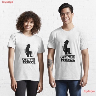 Use the force Essential T-Shirt เสื้อยืดผู้ชาย ลายการ์ตูนพิมพ์ลายเสื้อลายการ์ตูนผู้หญิง คอกลม สินค้าพร้อมส่ง