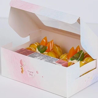 Boxjourney กล่องสแน็คบ็อกซ์ FB มีหน้าต่าง/ ไม่มีหน้าต่าง พิมพ์ลาย 12x16x6 ซม. (20ใบ/แพค)
