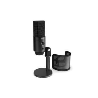 [กรุงเทพฯ ด่วน 1 ชั่วโมง] FIFINE K683B USB, Type-C Desktop Microphone with Pop Filter for Computer and Mac, Condenser