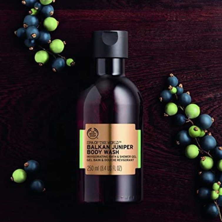 เจลอาบน้ำ The Body Shop SPA OF THE WORLD™ BALKAN JUNIPER BATH & SHOWER GEL 250ML.