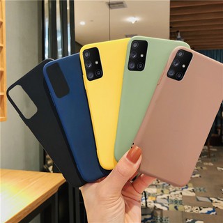 #463 เคสซิลิโคน TPU สีพื้น ป้องกันรอย สําหรับ Samsung A51 A10 A10S A50 A31 A20S A11 A21S A20 M21 J7Prime M30S A305 M10S