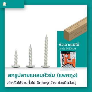 Profast สกรูเกลียวปล่อยหัวบัททอน ตะปูเกลียว น็อตเกลียวอเนกประสงค์ปลายแหลม มี 3 ขนาด หัวคมเจาะเร็วใช้งานง่าย แพ็คประหยัด