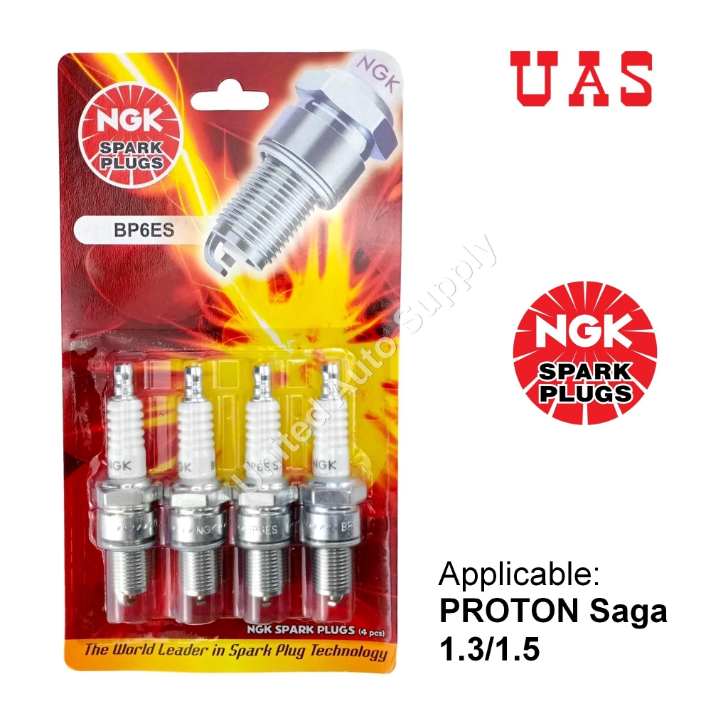 หัวเทียน NGK ชุด BP6ES สําหรับ PROTON Saga 1.3, 1.5