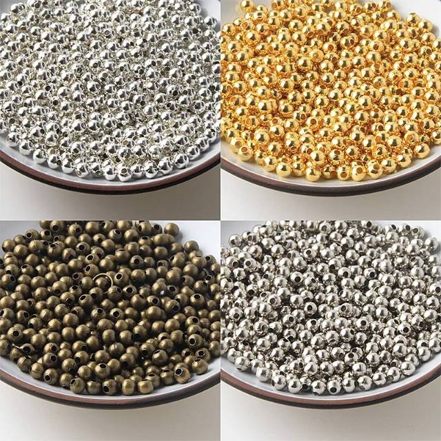 BEAD SPACER METAL 2MM 3MM 4MM GOLD ... เงิน... MRONZE METAL