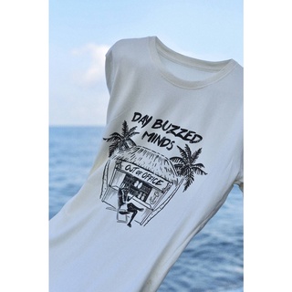 Streetwear- Daybuzzed (Oversized graphics tees) เสื้อยืด oversize เสื้อยืดคอกลม สกรีนลายออริจินอล ผ้าคอตตอนแท้ 100%