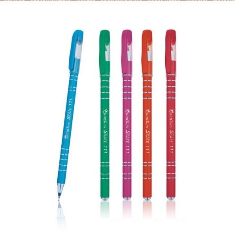ปากกาลูกลื่น Quantum รุ่นSkate 111 (1ด้าม) ปากกาสีน้ำเงิน ปากกาลูกลื่นคุณภาพดีเขียนลื่นจดมัน อุปกรณ์เครื่องเขียน