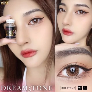 คอนแทคเลนส์ wink Dream 3tone เทา/ตาล ขนาดตาโต