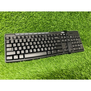 คีย์บอร์ด Logitech USB Keyboard คละรุ่น (ENG/TH) ไม่มีขาตั้งด้านหลัง