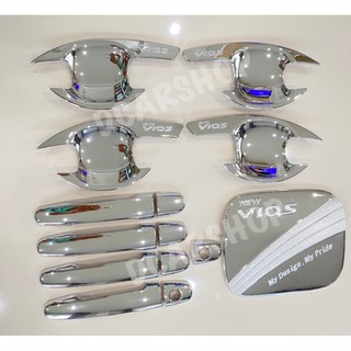 เบ้ารองมือเปิด+ครอบมือจับ+ฝาถัง VIOS วีออสปี 2007-2012 สีโคร…