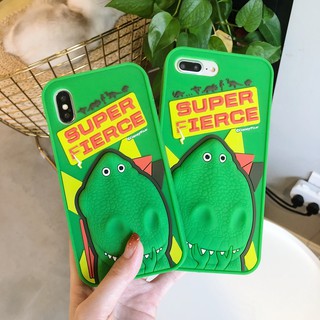 Cartoon Dinosaur Monster iPhone XS MAX XR X SE 2020 เคสโทรศัพท์มือถือ iPhone5S iPhone6 i7 i8 i6s plus soft TPU เคสป้องกัน