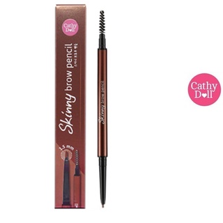 (แท้) Cathy Doll Skinny Brow Pencil 0.03g เคทีดอลล์ สกินนี่ บราว ดินสอเขียนคิ้วหัวเล็ก