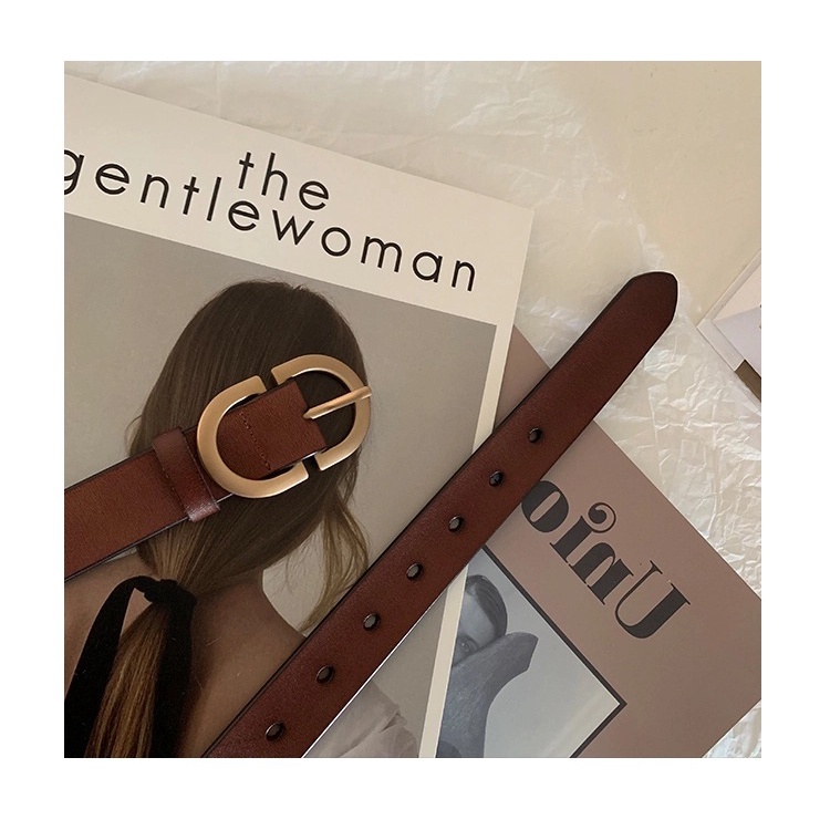 เข็มขัดหนังแฟชั่นสไตล์เรียบง่ายสําหรับผู้หญิง - รูปที่ 6