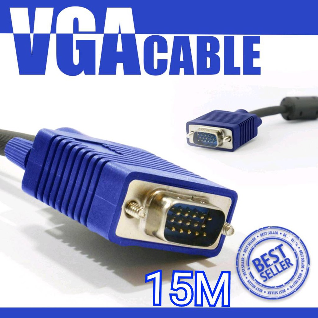 ลดราคา สายต่อจอ Monitor สายต่อจอคอมพิวเตอร์ VGA CABLE M/M 15M งานดี #สินค้าเพิ่มเติม สายต่อจอ Monitor แปรงไฟฟ้า สายpower ac สาย HDMI