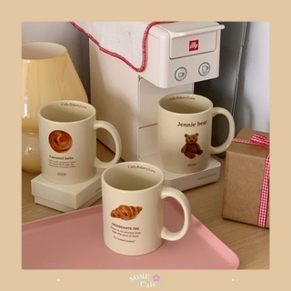 [พร้อมส่ง] 🧸 INS ceramic mug แก้วเซรามิค กล่องผูกโบว์