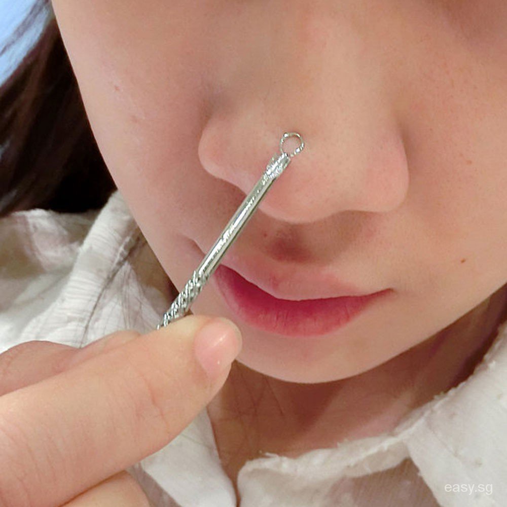 SQC Stainless Blackhead Comedone Facial Acne Cleaner ปลายคู่สแตนเลส Pimple & Blackhead Remover สารสกัดจากสิว