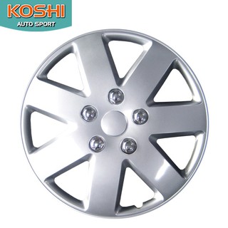 Koshi wheel cover ฝาครอบกระทะล้อ 15 นิ้ว ลาย 5058 ใส่Navaraไม่ได้ (4ฝา/ชุด)บรอนด์เงิน