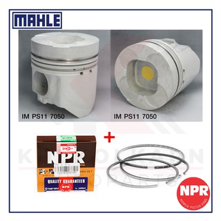 MAHLE ลูกสูบ+แหวน NPR สำหรับ ISUZU CQM รุ่นเครื่อง 6RB1-T (หลบวาล์ว)