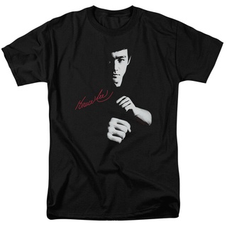 เสื้อยืด พิมพ์ลายภาพยนตร์ Bruce Lee The Dragon Awaits สีดําS-5XL