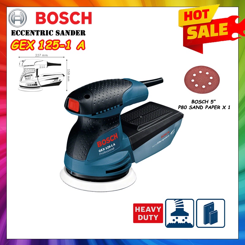 Bosch GEX 125-1 A GEX125-1A เครื่องขัดประหลาด 5" Sander