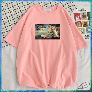 ขายดี เสื้อยืดลําลอง สําหรับผู้ชาย แขนสั้น คอกลม พิมพ์ลาย He Brith Of Venus By Sandro Botticelli Street ทรงหลวม