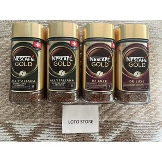 (ผลิตในสวิตเซอแลนด์) เนสกาแฟ โกลด์ กาแฟสำเร็จรูปขนาด 200 กรัม ออล อิตาเลียน่า - เดอลุกซ์ Nescafe Gold Al Italiana 200 G