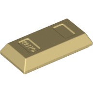 [708] ชิ้นส่วนเลโก้ Lego Part Minifigure, Utensil Ingot 1 x 2 (99563) ราคา/ชิ้น