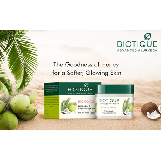 Biotique coconut Cream ครีมลดฝ้า กระ จุดด่างดำ 50ml กระจ่างใส รักษาฝ้า