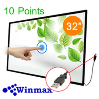 จอสัมผัส มัลติทัช Touch Screen Display ขนาด 32 นิ้ว 10 ทัช